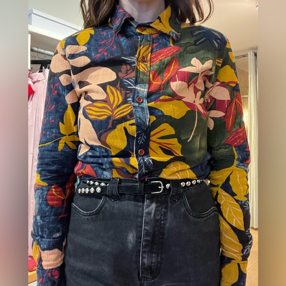 Vintage Palm Print Button Down - Picture 6 of 7